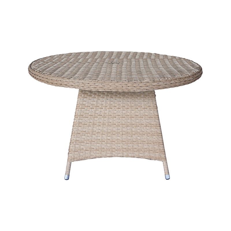 International Concepts Outdoor Aluminum Wicker Patio Dining Table - Natural