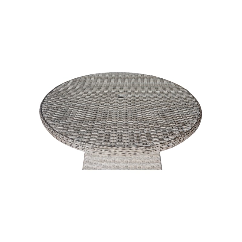 International Concepts Outdoor Aluminum Wicker Patio Dining Table - Natural