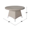 International Concepts Outdoor Aluminum Wicker Patio Dining Table - Natural