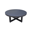 Outdoor 5 Piece Aluminum Woven Abaca Rope Patio Furniture Set - Charcoal