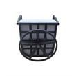 Outdoor Woven Abaca Rope Patio Set With Coffee Table and 2 Swivel Rocking Chairs