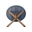 Outdoor Teak Patio Furniture Set with Round Table and 6 Chairs - Natural