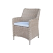 Outdoor Wicker Patio Furniture Set with Round Table and 4 Chairs - Natural