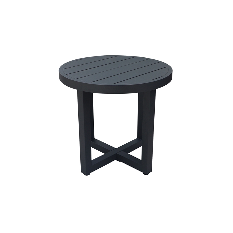 Outdoor Woven Abaca Rope Patio Set with End Table and 2 Swivel Rocking Chairs