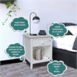 International Concepts Solid Wood Nightstand with 1 Drawer in White