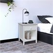 International Concepts Solid Wood Nightstand with 1 Drawer in White