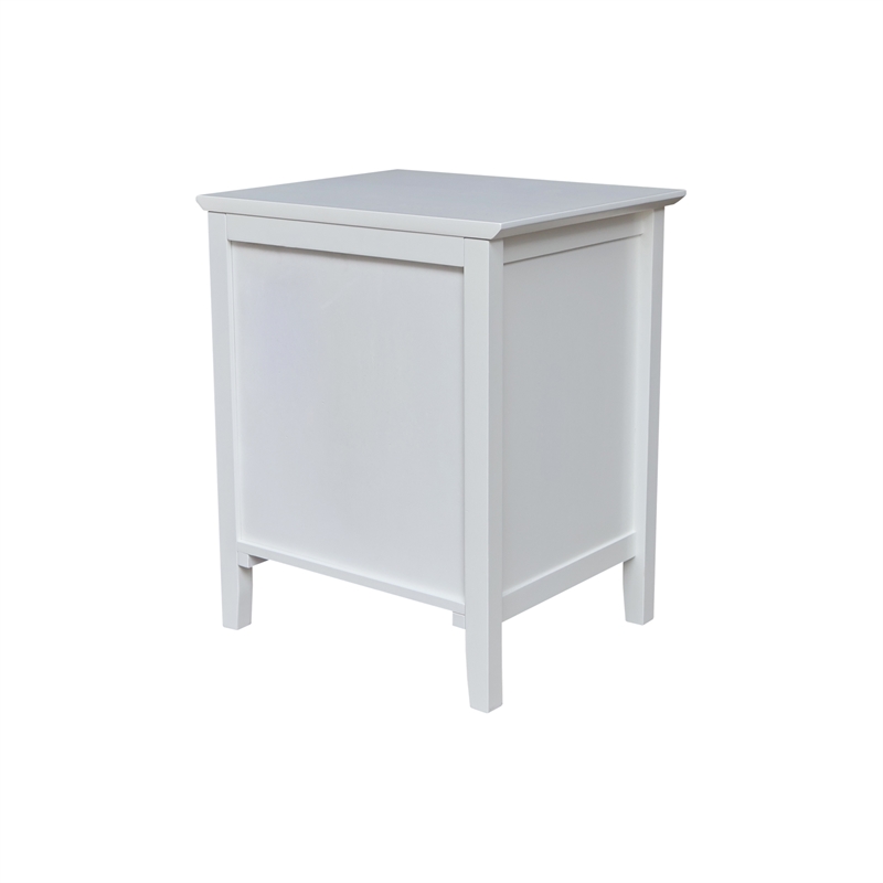International Concepts Solid Wood Nightstand with 1 Drawer in White