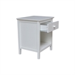 International Concepts Solid Wood Nightstand with 1 Drawer in White