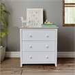 International Concepts Solid Wood Bedroom Dresser/Chest with 3 Drawers in White
