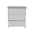 International Concepts Solid Wood Bedroom Dresser/Chest with 3 Drawers in White