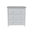 International Concepts Solid Wood Bedroom Dresser/Chest with 3 Drawers in White