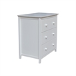 International Concepts Solid Wood Bedroom Dresser/Chest with 3 Drawers in White