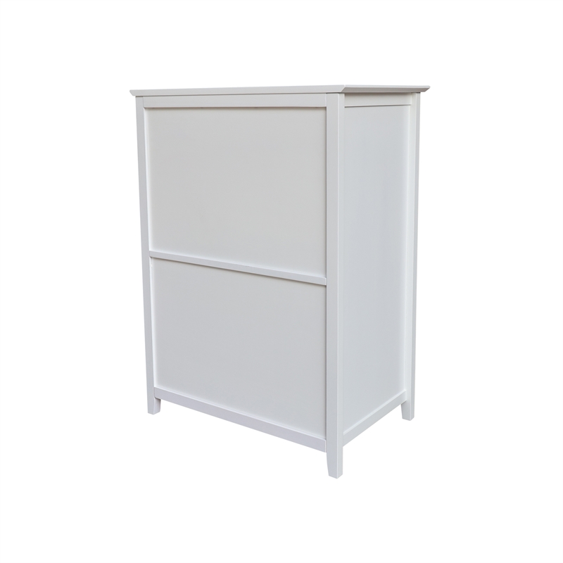 International Concepts Solid Wood Bedroom Dresser/Chest with 4 Drawers in White