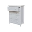 International Concepts Solid Wood Bedroom Dresser/Chest with 4 Drawers in White