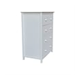 International Concepts Solid Wood Bedroom Dresser/Chest with 4 Drawers in White