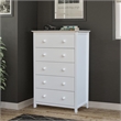 International Concepts Solid Wood Bedroom Dresser/Chest with 5 Drawers in White
