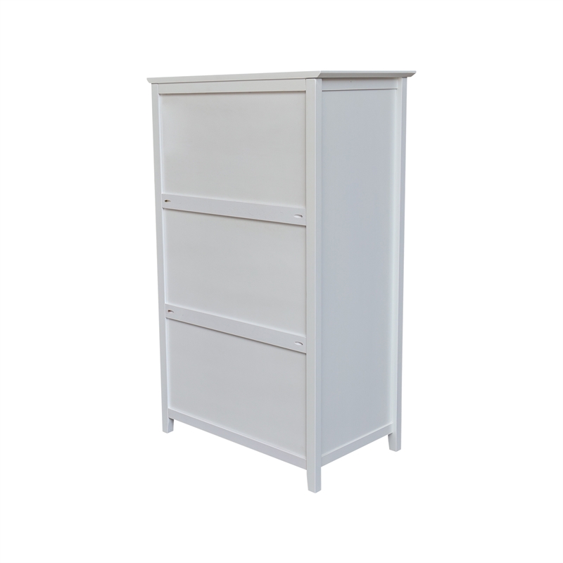 International Concepts Solid Wood Bedroom Dresser/Chest with 5 Drawers in White