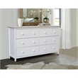 International Concepts Solid Wood Bedroom Dresser with 6 Drawers in White