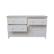 International Concepts Solid Wood Bedroom Dresser with 6 Drawers in White