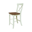 International Concepts X-Back Counter Height Dining Stool 24 Inch Seat Height