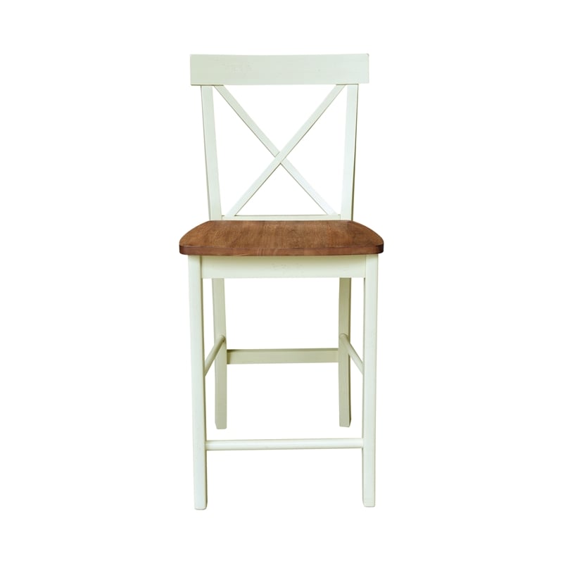 International Concepts X-Back Counter Height Dining Stool 24 Inch Seat Height