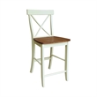 International Concepts X-Back Counter Height Dining Stool 24 Inch Seat Height