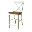 International Concepts X-Back Counter Height Dining Stool 24 Inch Seat Height