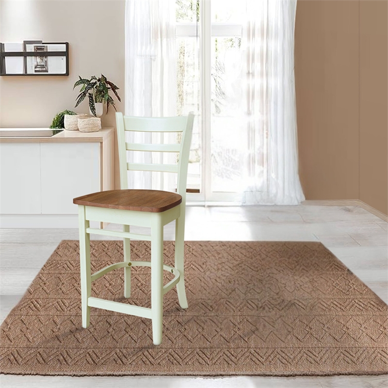 International Concepts Emily Counter Height Dining Stool 24 Inch Seat Height