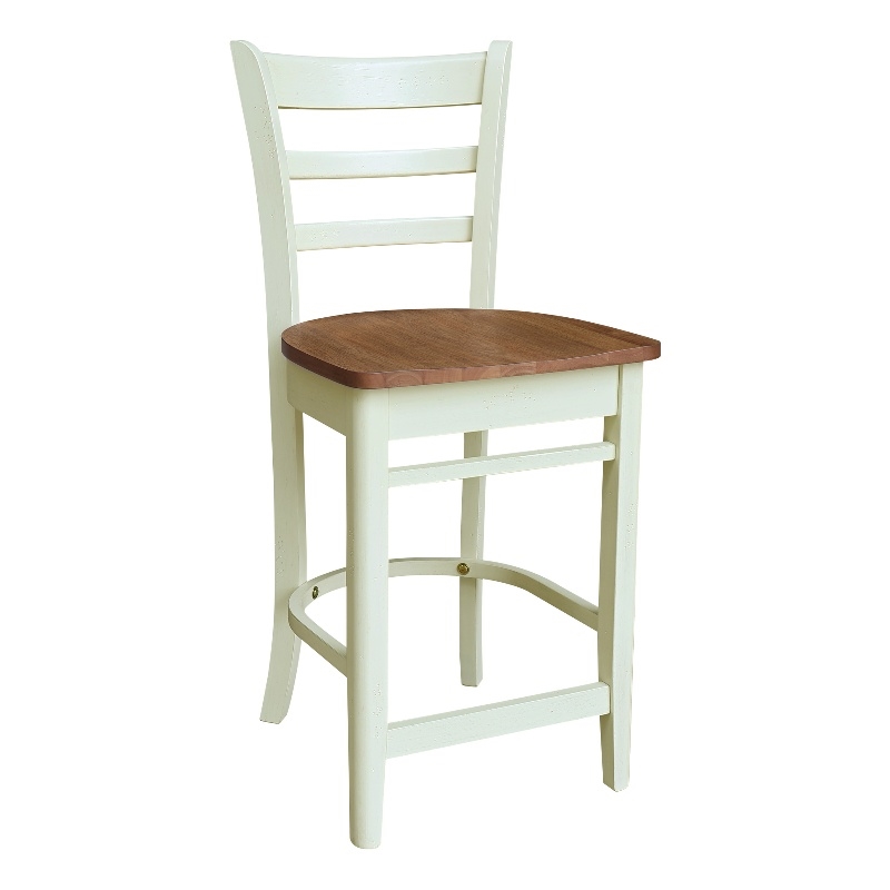 International Concepts Emily Counter Height Dining Stool 24 Inch Seat Height