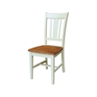 International Concepts Set of Two SplatBack Dining Chairs Hickory and Shell