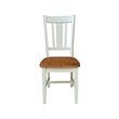 International Concepts Set of Two SplatBack Dining Chairs Hickory and Shell