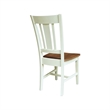 International Concepts Set of Two SplatBack Dining Chairs Hickory and Shell
