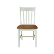 International Concepts Set of Two Cafe Dining Chairs Hickory and Shell