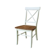 International Concepts Set of Two X-Back Dining Chairs Hickory and Shell