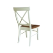 International Concepts Set of Two X-Back Dining Chairs Hickory and Shell