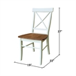 International Concepts Set of Two X-Back Dining Chairs Hickory and Shell