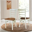 International Concepts Set of Two Emily Side Chairs Hickory and Shell