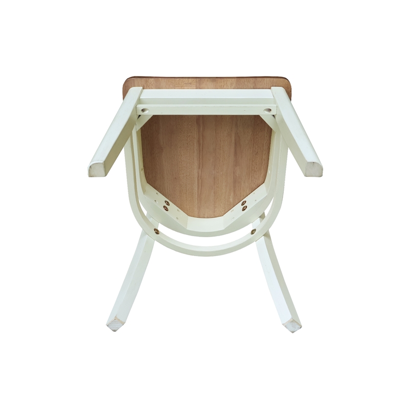 International Concepts Set of Two Emily Side Chairs Hickory and Shell