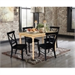 International Concepts 30x48 Solid Wood Dining Table with 4 Chairs in Natural