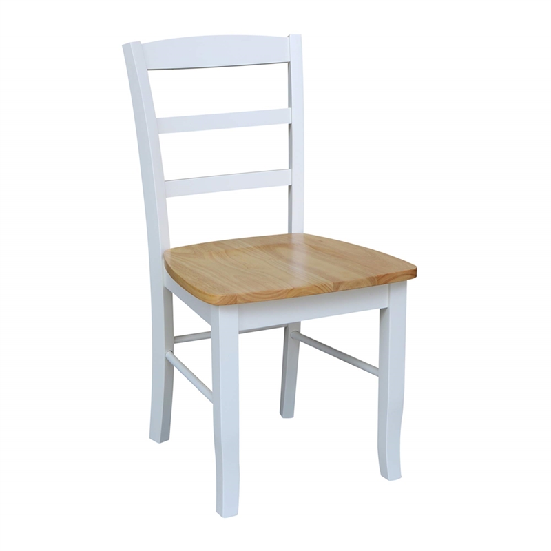International Concepts 30x48 Solid Wood Dining Table with 4 Chairs in Natural