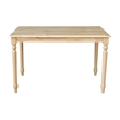 International Concepts 30x48 Solid Wood Dining Table with 4 Chairs in Natural
