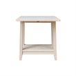 International Concepts Solid Wood Square Drop Leaf Side Table Unfinished