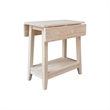 International Concepts Solid Wood Square Drop Leaf Side Table Unfinished