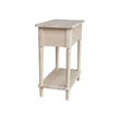 International Concepts Solid Wood Narrow Side Table Unfinished