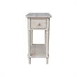 International Concepts Solid Wood Narrow Side Table Unfinished