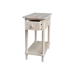 International Concepts Solid Wood Narrow Side Table Unfinished
