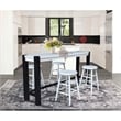 Solid Wood Tall Accent Table with 4 Counter Height Stools - Multi-Color