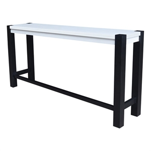 International Concepts Solid Wood Tall Accent Table with Iron Legs - Multi-Color