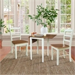 Small Dual Drop Leaf Dining Table with 2 Madrid LadderBack Chairs   Multi Color
