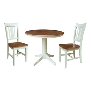 36&quot Round Extension Dining Table with 2 Chairs   Multi Color